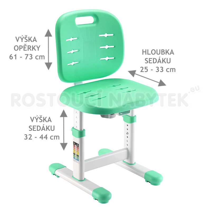 Dětská rostoucí židle PASCAL II bílo-zelená