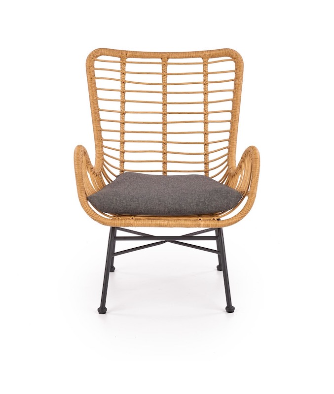 Křeslo Halmar IKARO přírodní-šedé