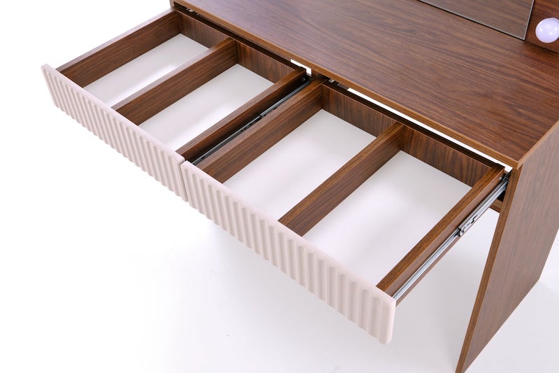 Toaletní stolek Halmar HOLLYWOOD 2 kašmír-ořech