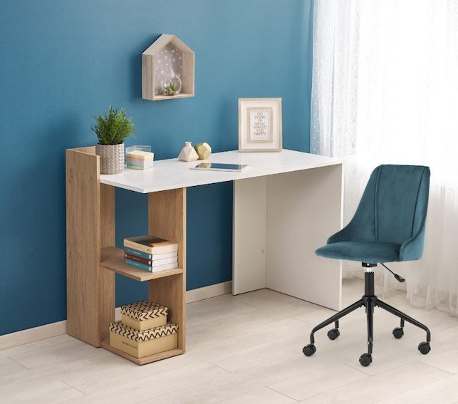 Psací stůl Halmar FINO dub-bílý