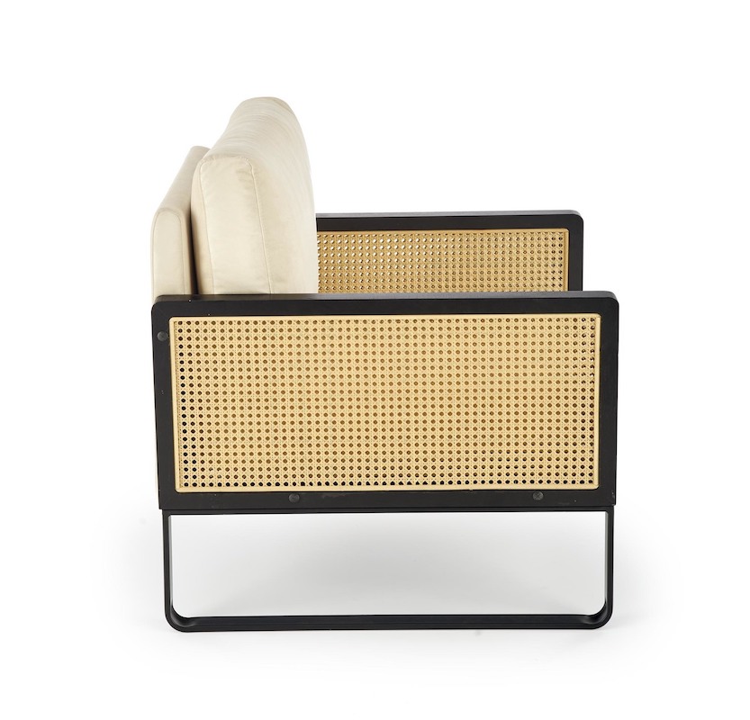 Křeslo Halmar ILARIO černé-přírodní