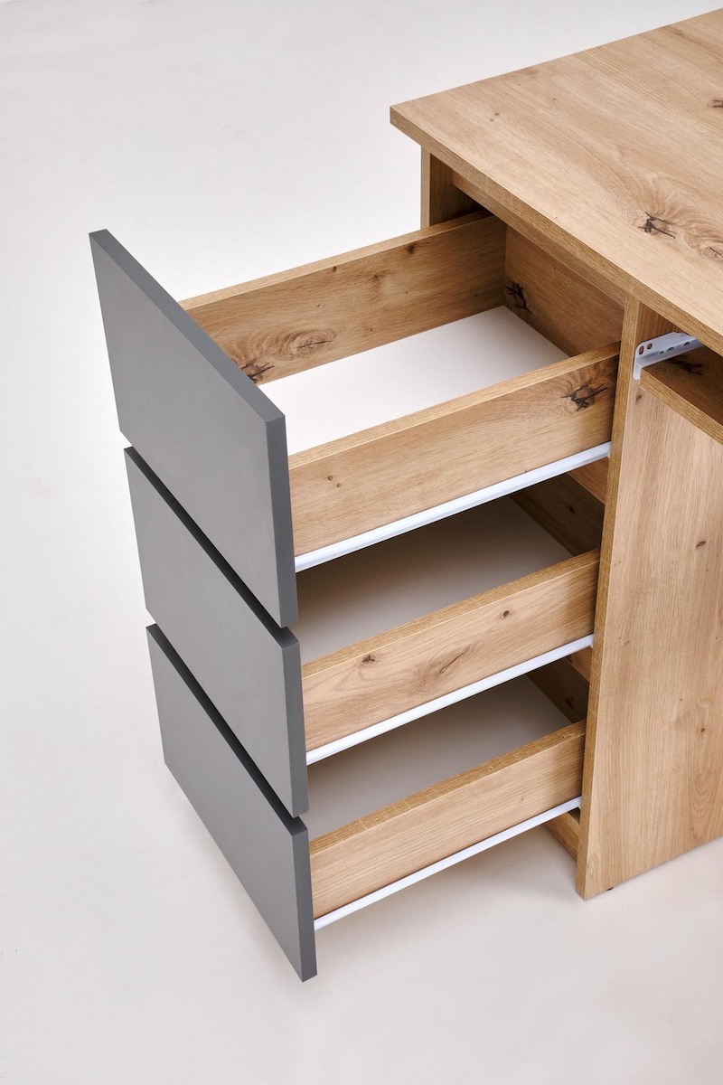 Psací stůl Halmar CINO dub-antracit