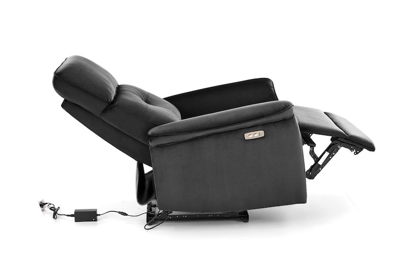 Polohovací elektrické křeslo Halmar SEMIR černé