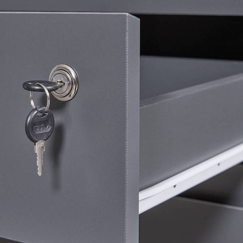 Pojízdný kontejner Inter Link FILE GUARD šedý