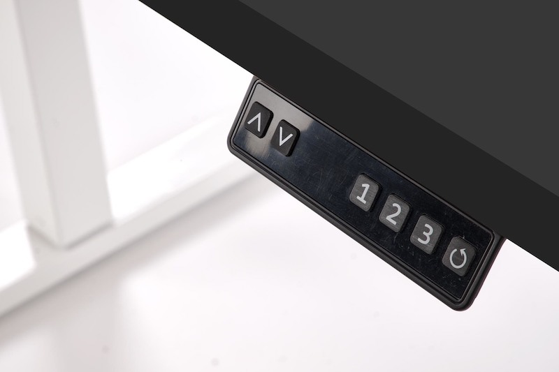 Výškově nastavitelný stůl Halmar B54 bílý-černý