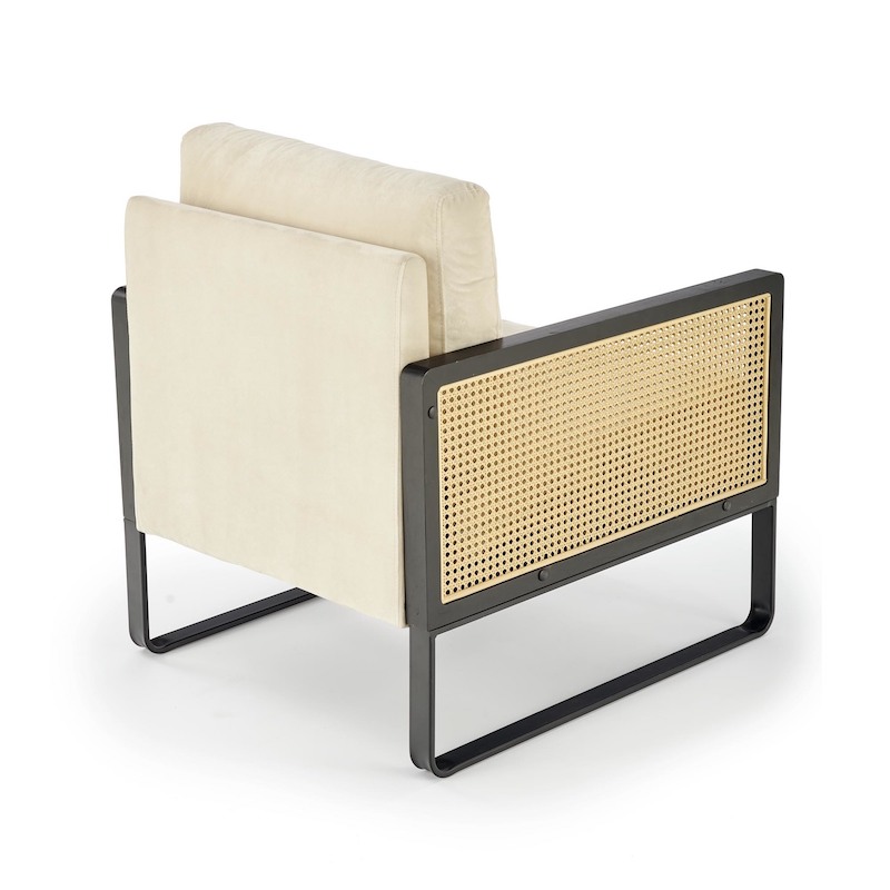 Křeslo Halmar ILARIO černé-přírodní