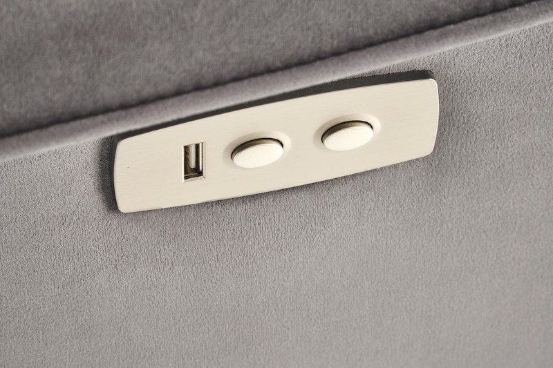 Polohovací masážní elektrické křeslo Halmar SEMIR 2 šedé