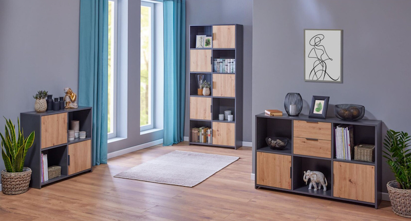 Regál Inter Link PEPETO 2T2S dub-antracit