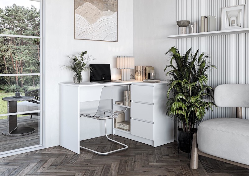 Psací stůl Halmar BEGA bílý