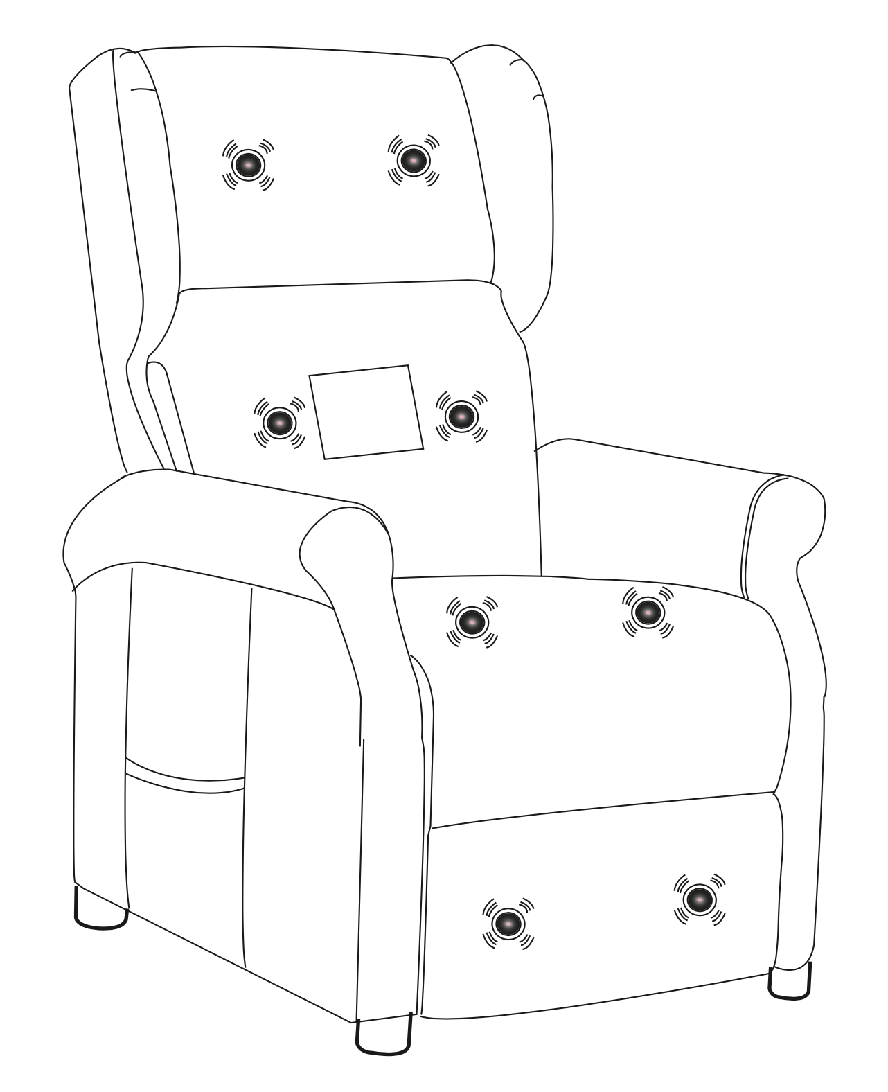 Polohovací masážní křeslo Halmar AGUSTIN šedé