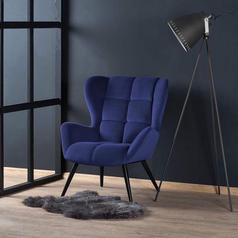 Křeslo Halmar TYRION tmavě modré