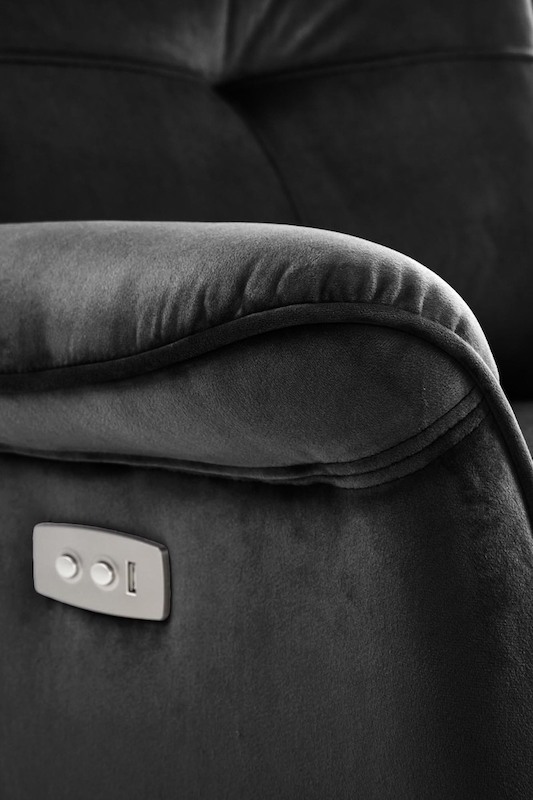 Polohovací elektrické křeslo Halmar SEMIR černé