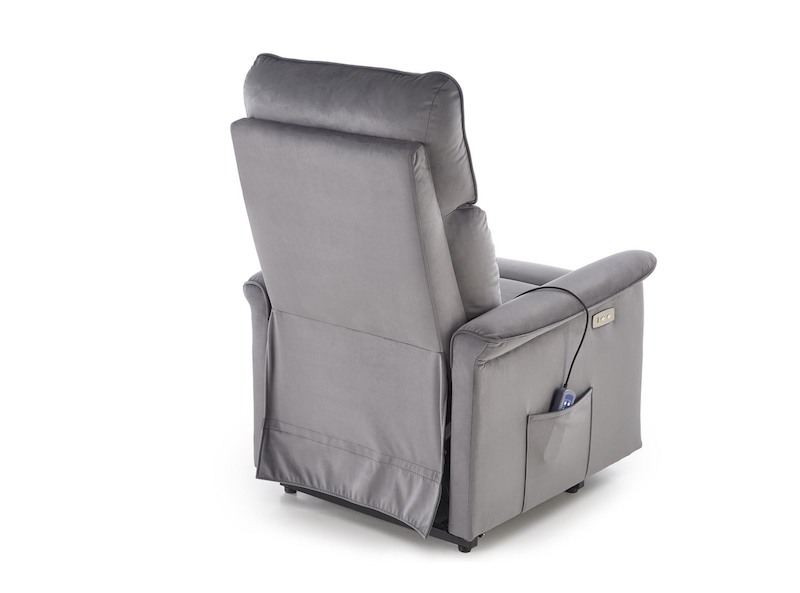 Polohovací masážní elektrické křeslo Halmar SEMIR 2 šedé