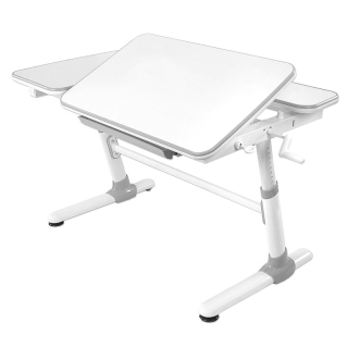 Dětský rostoucí psací stůl VITRO bílo-šedý