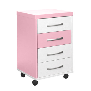 Kontejner na kolečkách Bradop MONTY C054 creme-růžová