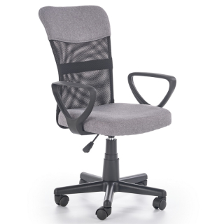 Dětská otočná židle Halmar TIMMY šedá-černá