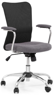 Dětská otočná židle Halmar ANDY černá-šedá