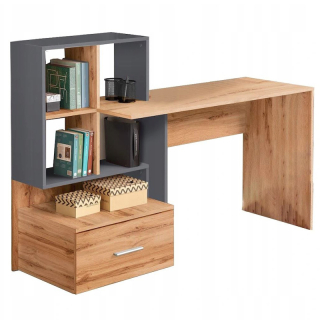 Psací stůl Halmar GROSSO dub-antracit