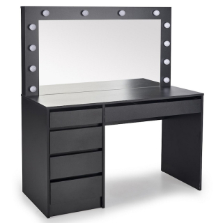 Toaletní stolek Halmar HOLLYWOOD XL černý