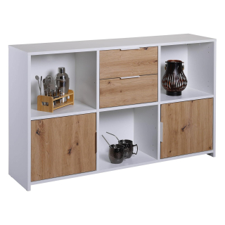 Regál Inter Link PEPETO 2T2S dub-bílý