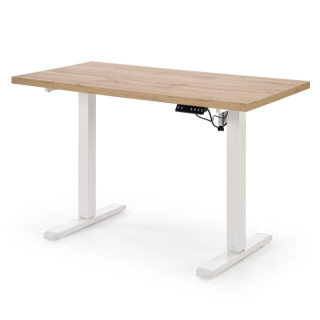 Výškově nastavitelný stůl Halmar B54 bílý-dub