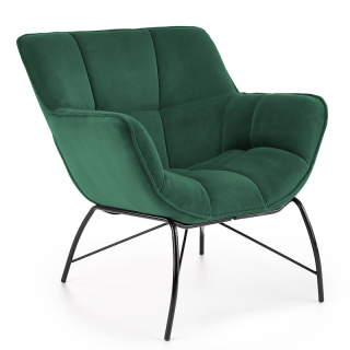 Křeslo Halmar BELTON tmavě zelené