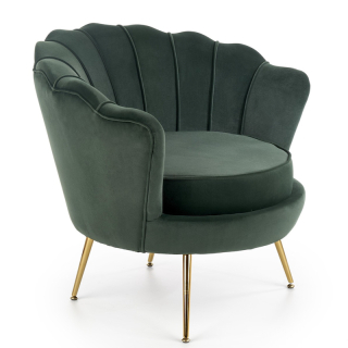 Křeslo Halmar AMORINITO tmavě zelené