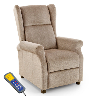 Polohovací masážní křeslo Halmar AGUSTIN béžové