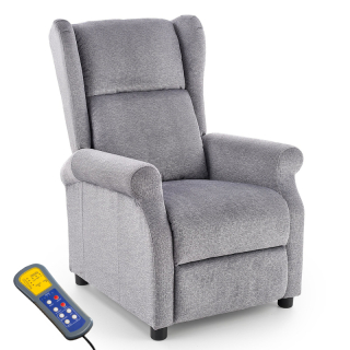 Polohovací masážní křeslo Halmar AGUSTIN šedé