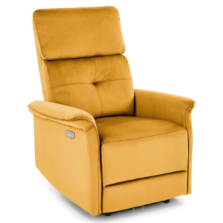 Polohovací elektrické křeslo Halmar SEMIR hořčicové