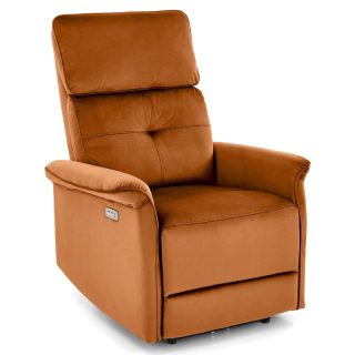 Polohovací elektrické křeslo Halmar SEMIR skořicové