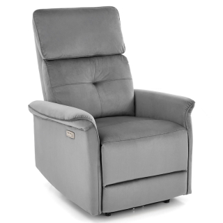 Polohovací elektrické křeslo Halmar SEMIR šedé