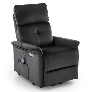 Polohovací masážní elektrické křeslo Halmar SEMIR 2 černé