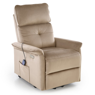 Polohovací masážní elektrické křeslo Halmar SEMIR 2 béžové
